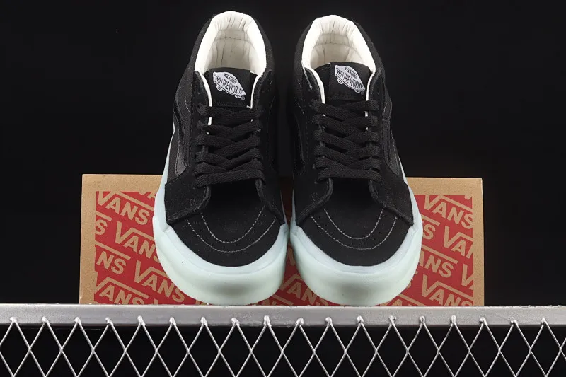 All categories Vans Vans series Vans Mid Vans China Vans Sk8-Mid official new cool transparent glass glue black Chinese sneakers VN0A3WM3ABC